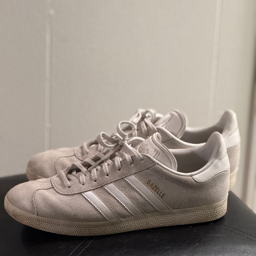 Adidas Cream Gazelle Sneakers Suede Upper